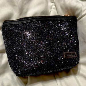 Black/Purple Stephanie Johnson Glitter Cosmetic Bag